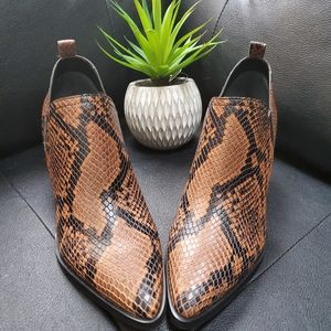 Marc Fisher Ltd Western Snakeskin Booties